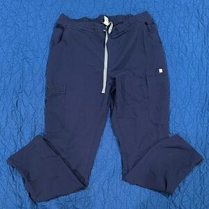 Figs Deep Blue Scrub Cargo Pants